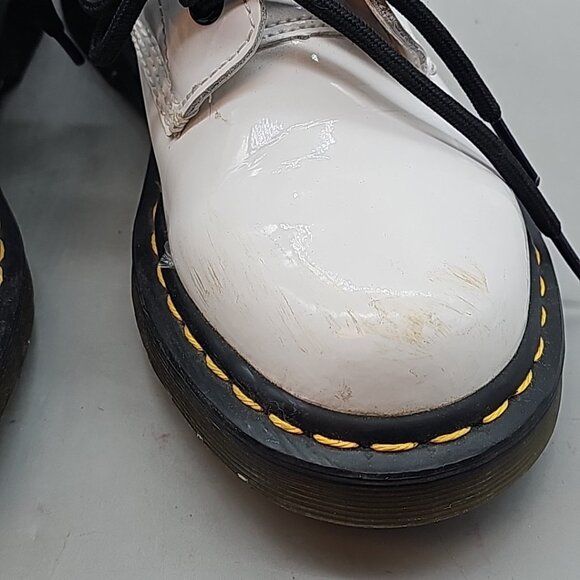 Dr. Martens White Jadon Platform Boots - 6 - Women's Air Wair W Soles Bouncing - Picture 8 of 9